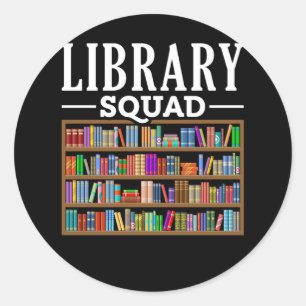 Sticker Rond Lecteur Lecture du livre de la bibliothèque Humour