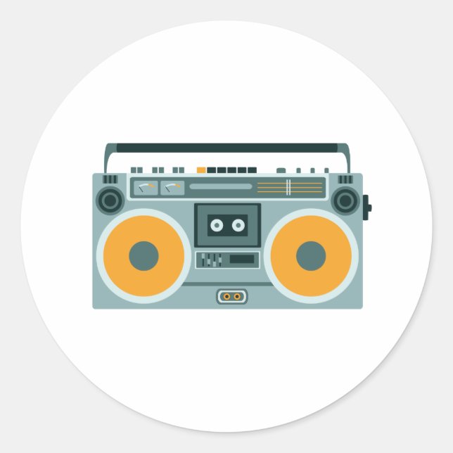 Sticker Rond Lecteur Radio Cassette (Devant)