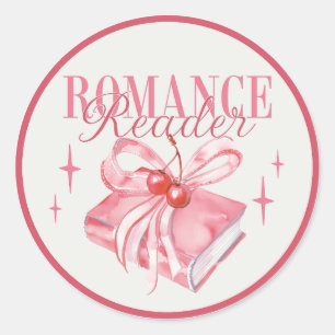 Sticker Rond Lecteur Romance Lecture livre Louveur de lecture
