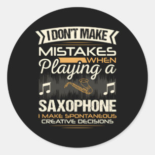 Sticker Rond Lecteur saxophone