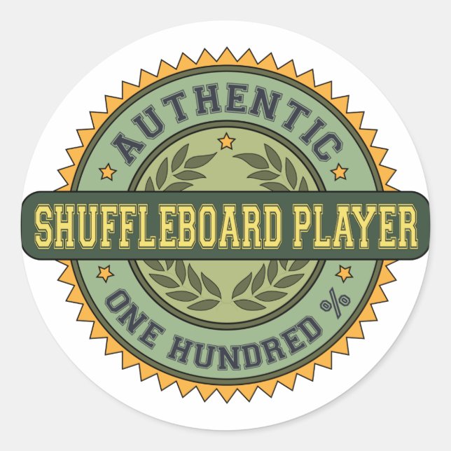 Sticker Rond Lecteur Shuffleboard authentique (Devant)