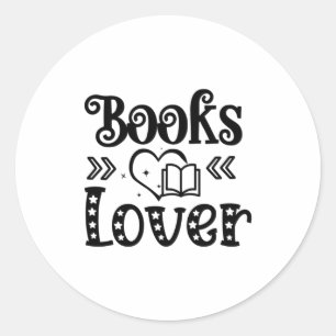 Sticker Rond Lecture Art Books Lover