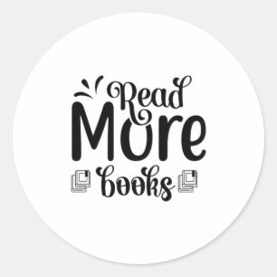 Sticker Rond Lecture Art Lire plus Livres