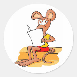 Sticker Rond Lecture de la souris