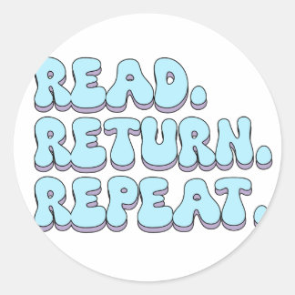 Sticker Rond lecture retour