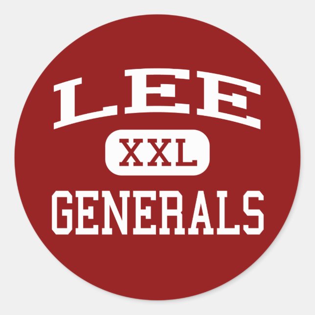 Sticker Rond Lee - Généraux - Lycée - Jonesville Virginia (Devant)