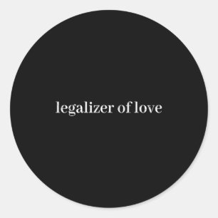 Sticker Rond Légalisateur De L'Amour, Officier Mariage