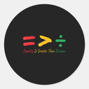Sticker Rond L'Égalité Du 10E Jury Est Plus Grande Que La Divis