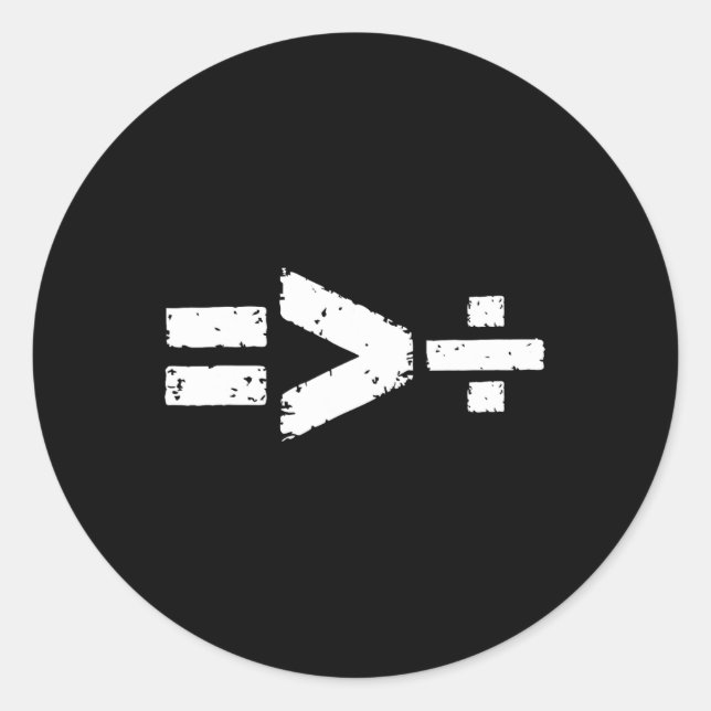 Sticker Rond L'Égalité Est Plus Grande Que La Division Des Droi (Devant)
