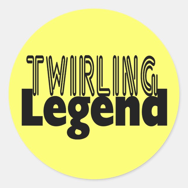 Sticker Rond Légende de Twirling (Devant)