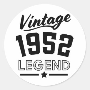 Sticker Rond Légende vintage 1952
