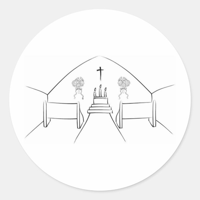 Sticker Rond L'église de Bruxelles Aisle (Devant)