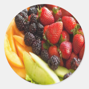 STICKER ROND LÉGUMES DE FRUITS