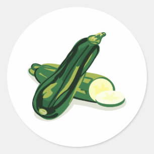 Sticker Rond Légumes de Zucchini