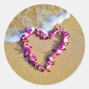 Sticker Rond Lei Heart