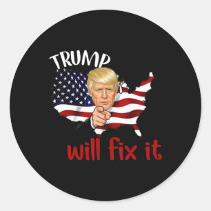 Sticker Rond L'Élection De Trump En 2024 Résoudra Sa Conception