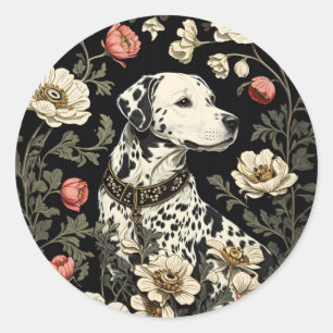 Sticker Rond L'élégante Dalmatie William Morris Inspiré