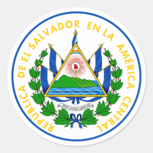 Sticker Rond l'emblème de salvador collant rond classique