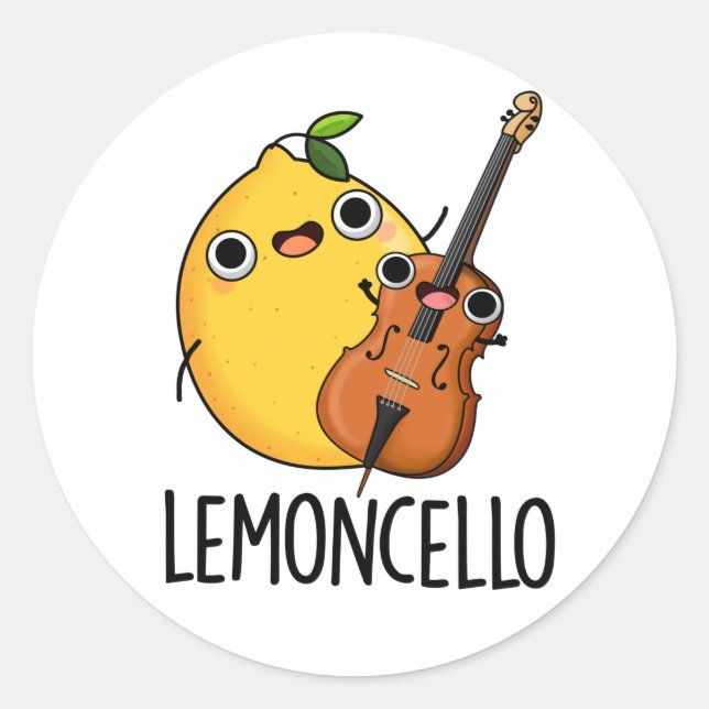 Sticker Rond Lemoncello Funny Drink Pun (Devant)
