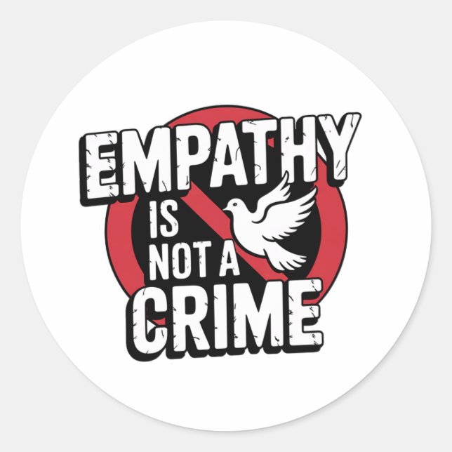 Sticker Rond L'Empathie N'Est Pas Une Feuille D'Autocollants Cr (Devant)