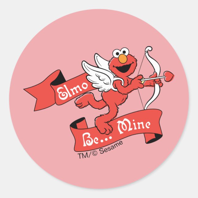Sticker Rond L'enfant d'Elmo Valentine (Devant)