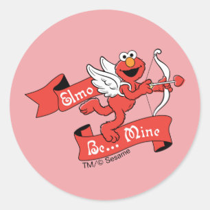 Sticker Rond L'enfant d'Elmo Valentine