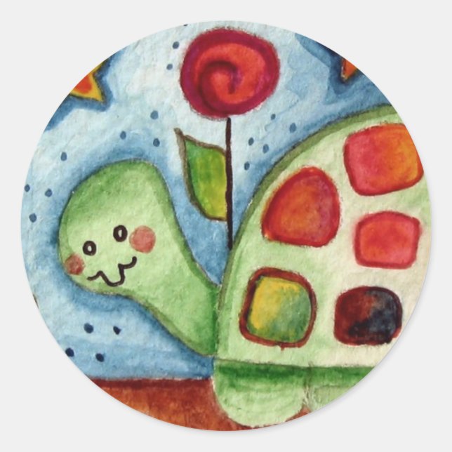 Sticker Rond "Lent Et Régulier" (Devant)