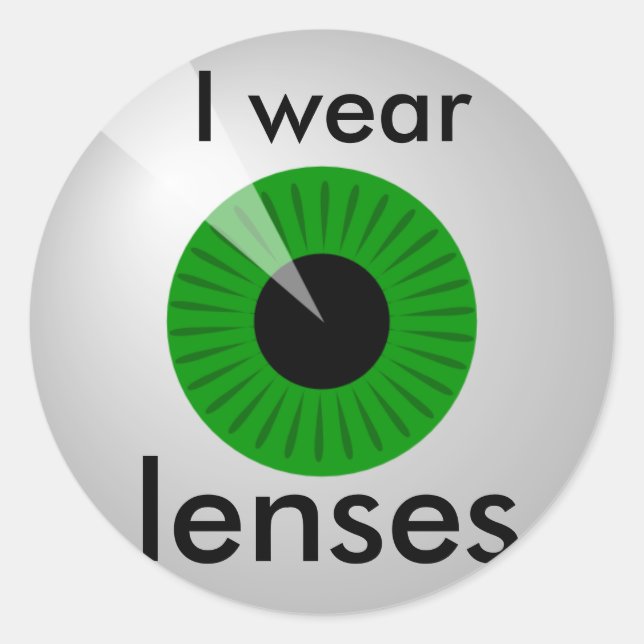 Sticker Rond Lentilles de contact (Devant)