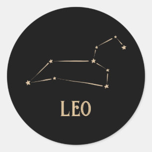 Sticker Rond Leo Constellation