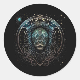 Sticker Rond Leo le lion