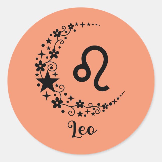 Sticker Rond Leo Moon (Devant)
