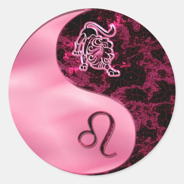 Sticker Rond Leo Yin Yang (Devant)