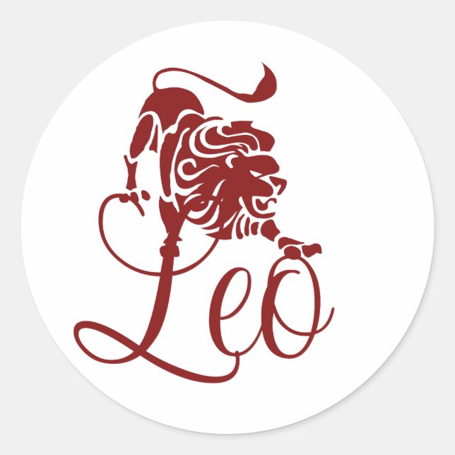 Sticker Rond Leo Zodiac (Devant)
