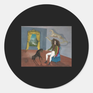 Sticker Rond Leonora Carrington Autoportrait Surréaliste célèbr