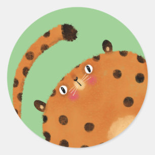 Sticker Rond Leopard