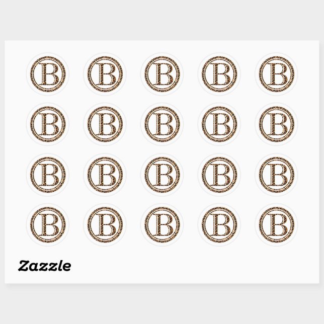 Sticker Rond léopard B (Feuille)