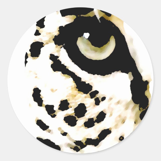 Sticker Rond Léopard Eye (Devant)