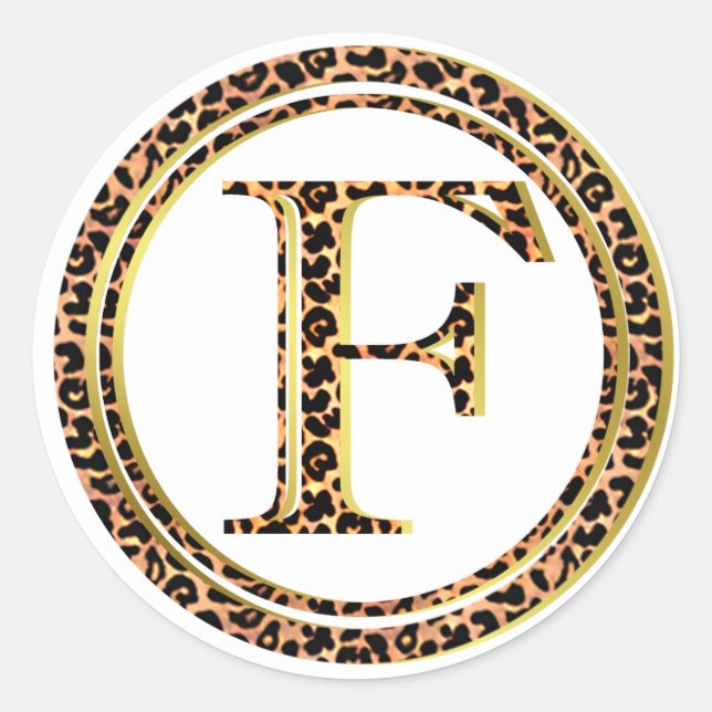 Sticker Rond léopard F (Devant)