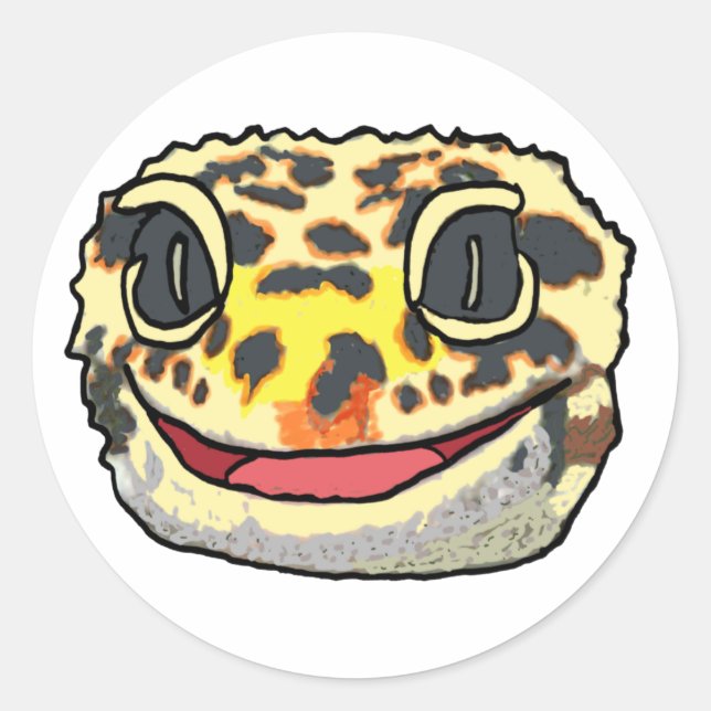 Sticker Rond Leopard Gecko (Devant)