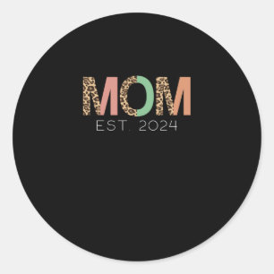 Sticker Rond Léopard Maman Est 2024 Fête des mères Maman 2024 L