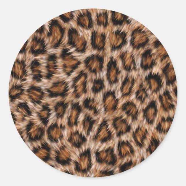 Sticker Rond Leopard Spots Pour Jaguar Animal Cat Pattern.j (Devant)