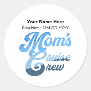 Sticker Rond L'équipage de croisière de maman