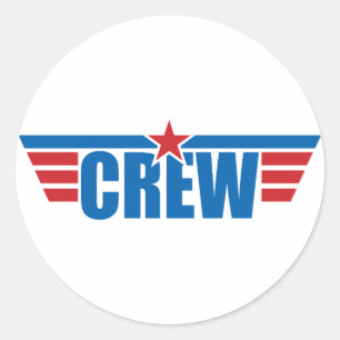 Sticker Rond L'équipage s'envole l'insigne - aviation