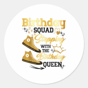 Sticker Rond L'équipe d'anniversaire Scute Ss Mignonne Sss Marc