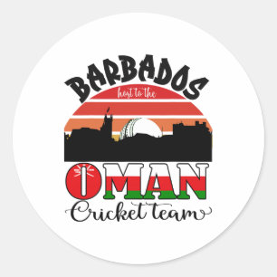 Sticker Rond L'équipe de cricket de Rdos T20 accueille l'équipe