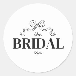 Sticker Rond L'Ère du Mariage   Croquis de Ruban pour Mariage