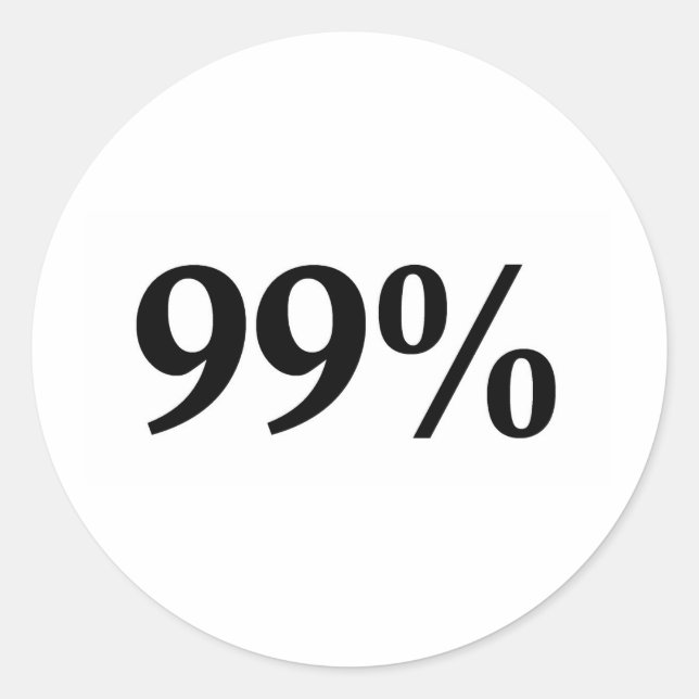 Sticker Rond Les 99 % (Devant)