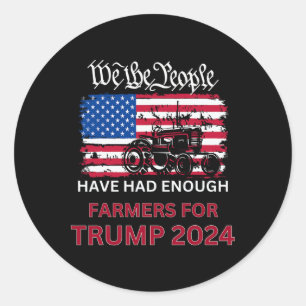 Sticker Rond Les Agriculteurs Républicains Pour Trump 2024 Nous