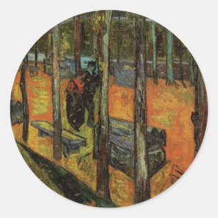 Sticker Rond Les Alyscamps (cimetière) par Vincent van Gogh
