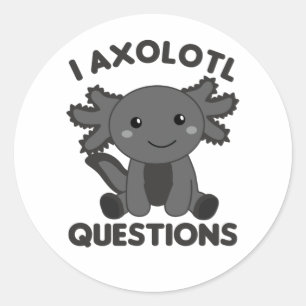 Sticker Rond Les Amateurs D'Axolotl Les Animaux Douces Pour Les
